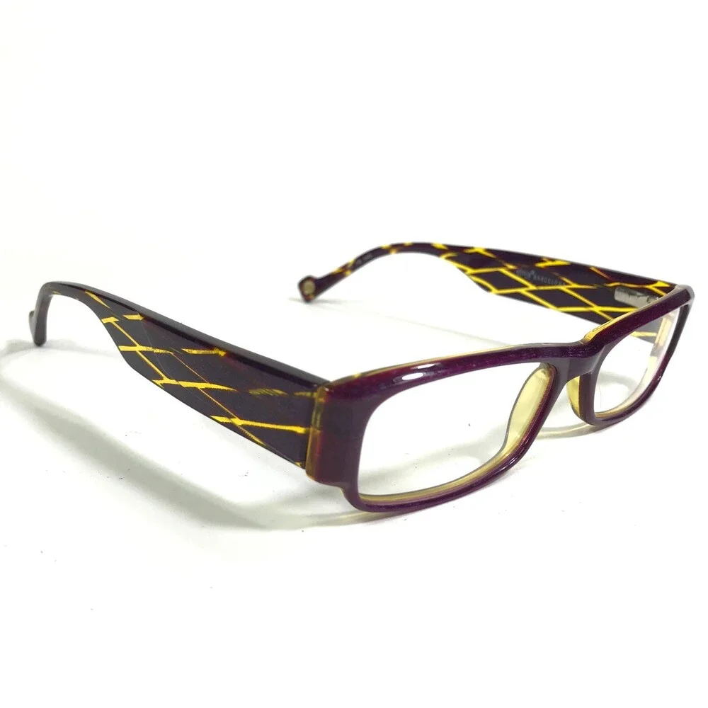Etnia Eyeglasses Frames RECIFE col.PUYW Purple Yellow Rectangular 49-16-140